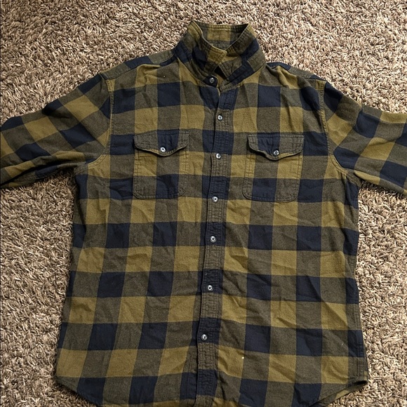 Sonoma Men's Black and Green Checkered Shirt - Picture 1 of 5